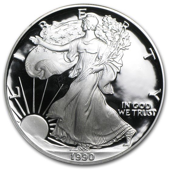 1990-S 1 oz Proof Silver American Eagle (w/Box & COA) 1990-S 1 oz Proof Silver American Eagle (w/Box & COA)